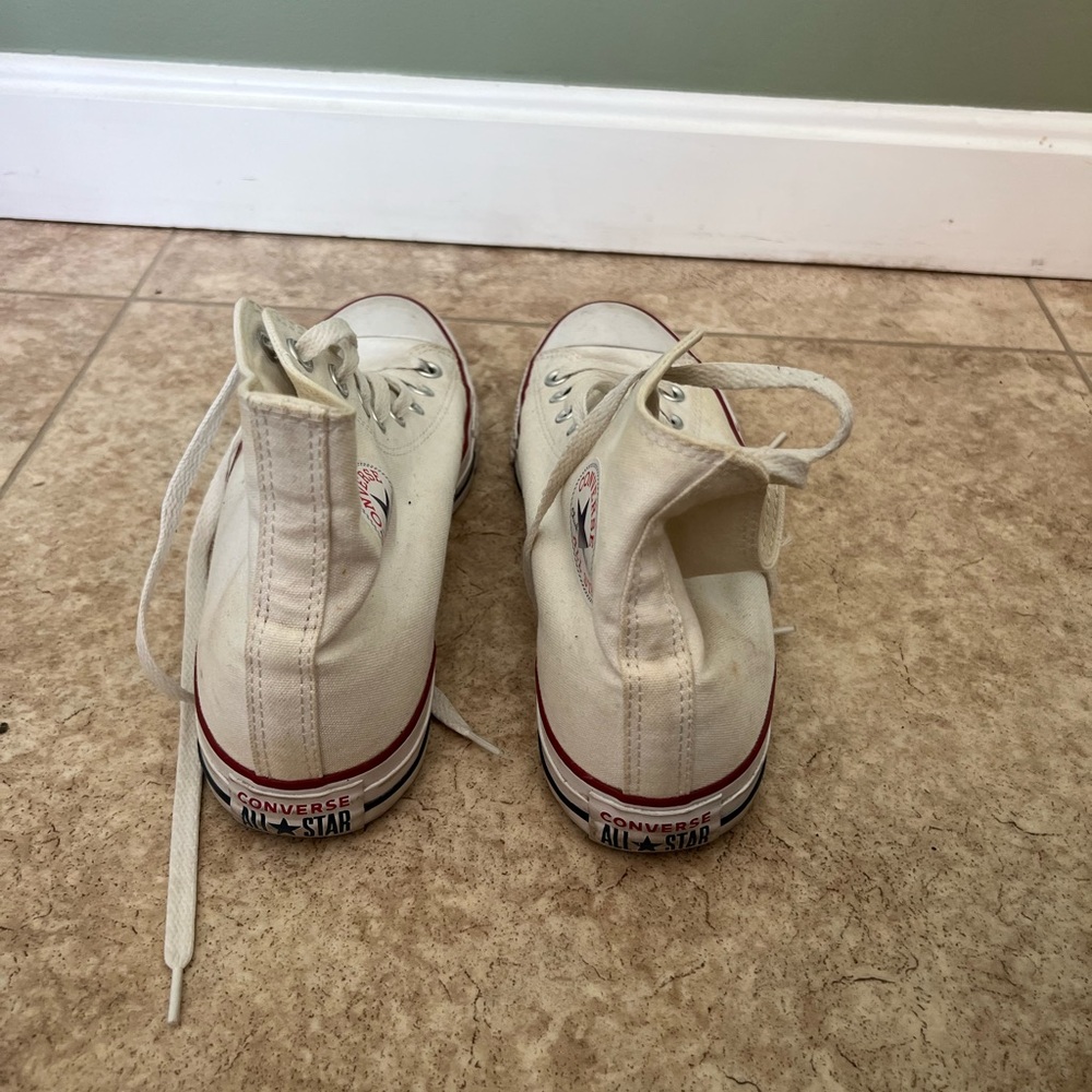 Converse White High-Top Sneakers - Picture 4 of 6